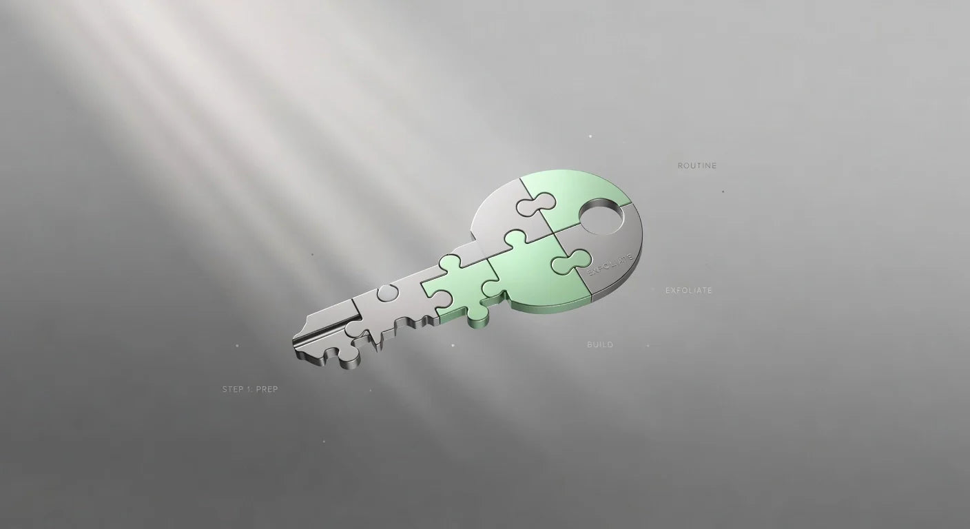 Professional header image for step-by-step guide: How to Build Your Skin Care Exfoliation Routine